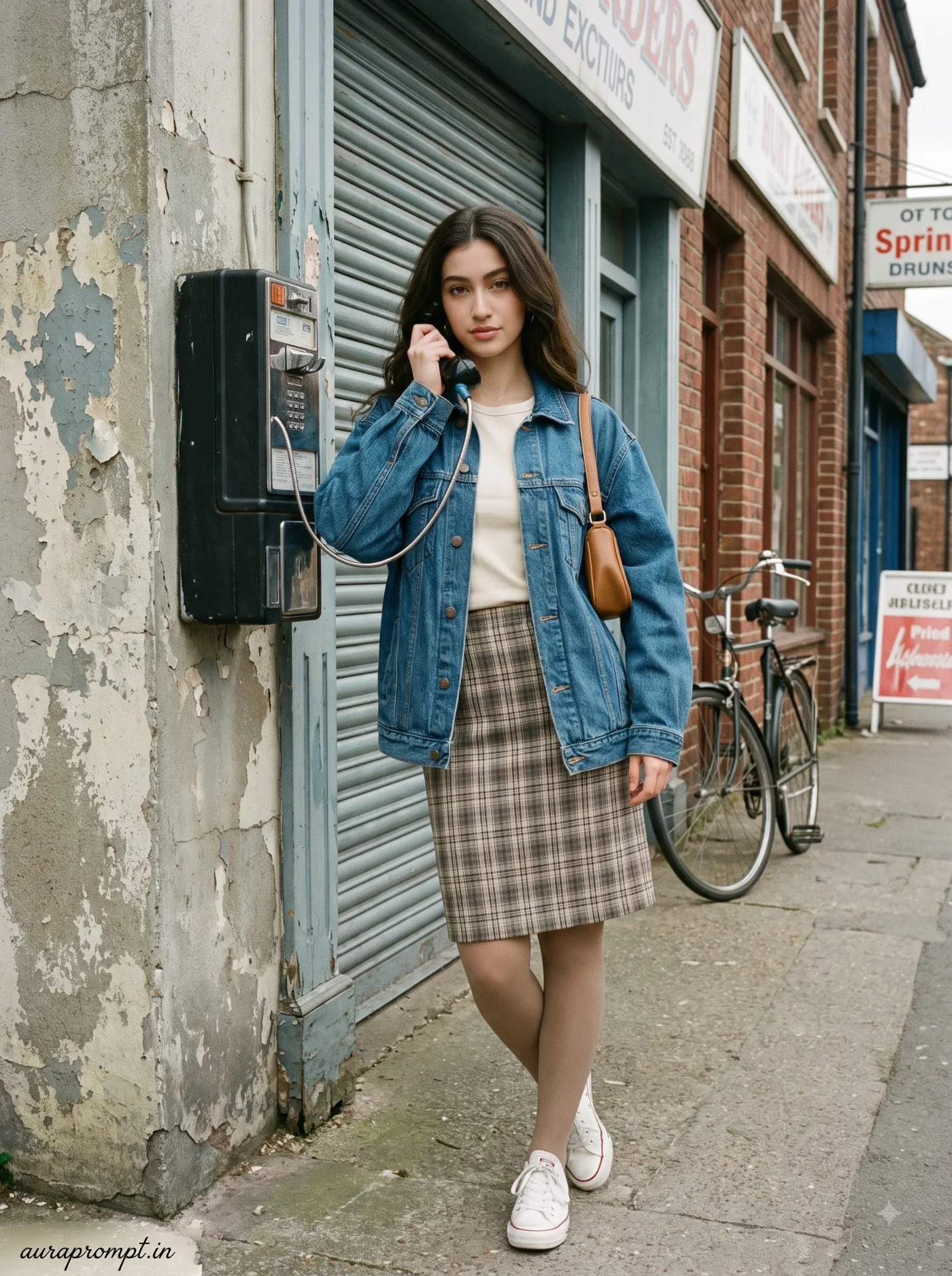 Public Phone 1988 Street Girl Portrait Prompt
