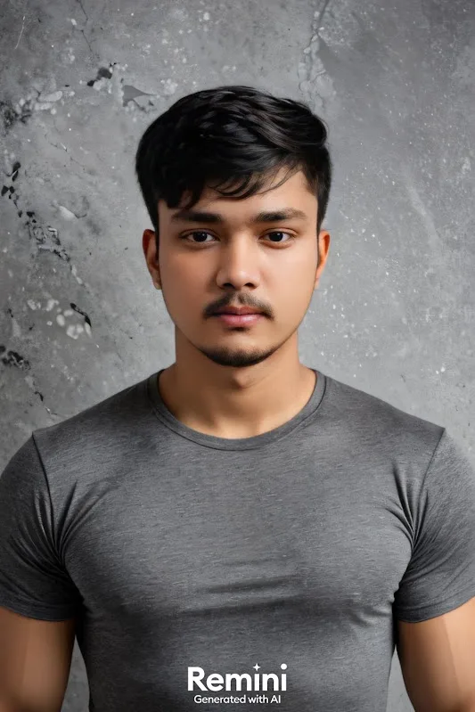 Realistic Studio Portrait of a Young Man