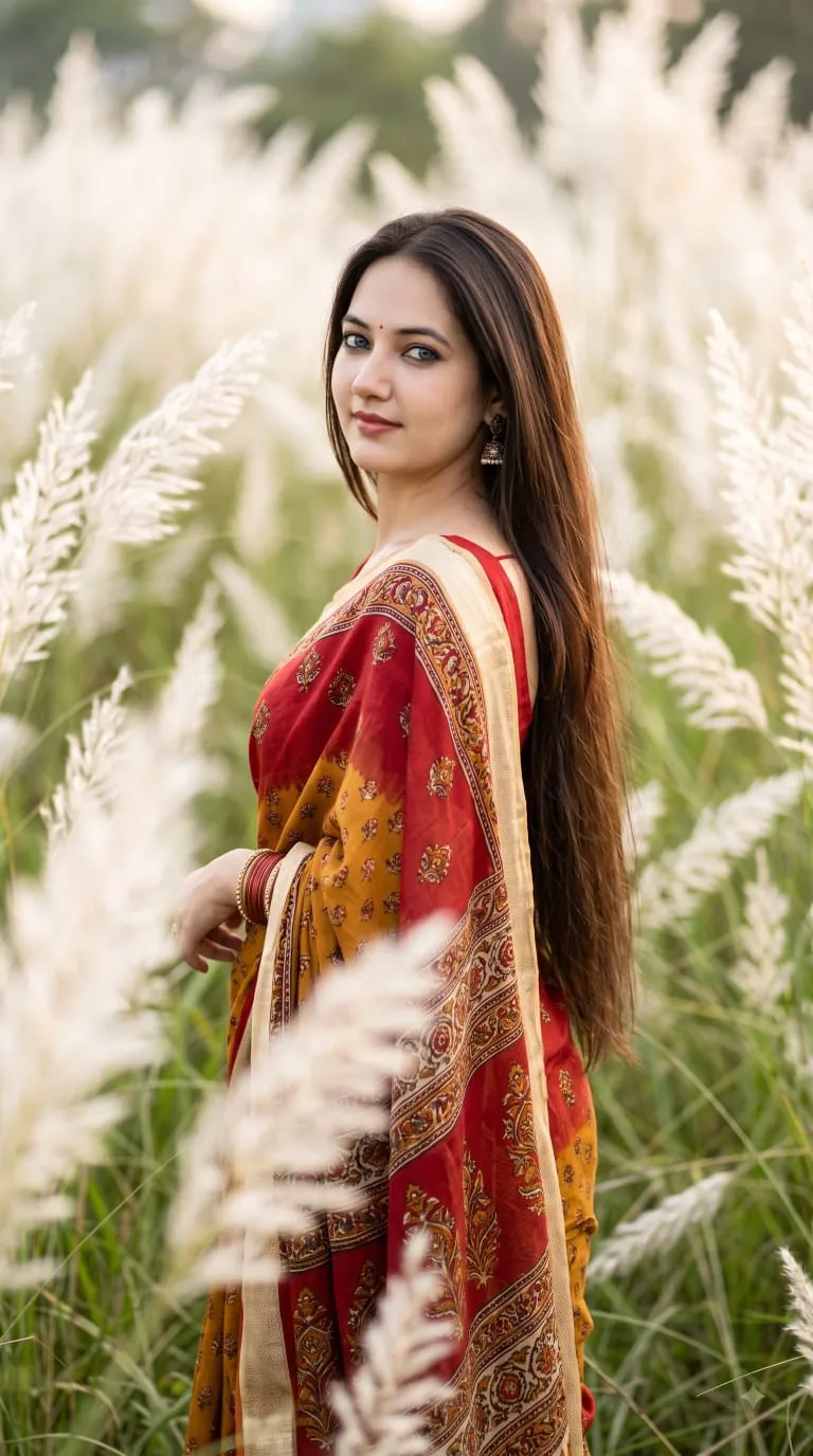 𝑴𝒐𝒅𝒆𝒓𝒏 𝑲𝒂𝒔𝒉 𝑭𝒍𝒐𝒘𝒆𝒓 𝑺𝒂𝒓𝒆𝒆 𝑷𝒐𝒓𝒕𝒓𝒂𝒊𝒕 🌾❤️✨