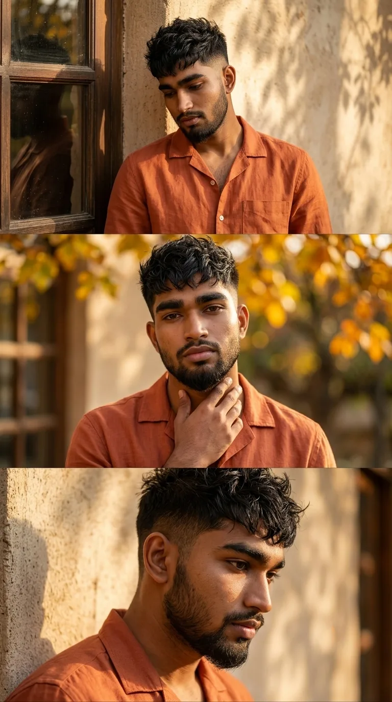 Golden Hour Cinematic Triptych Portrait