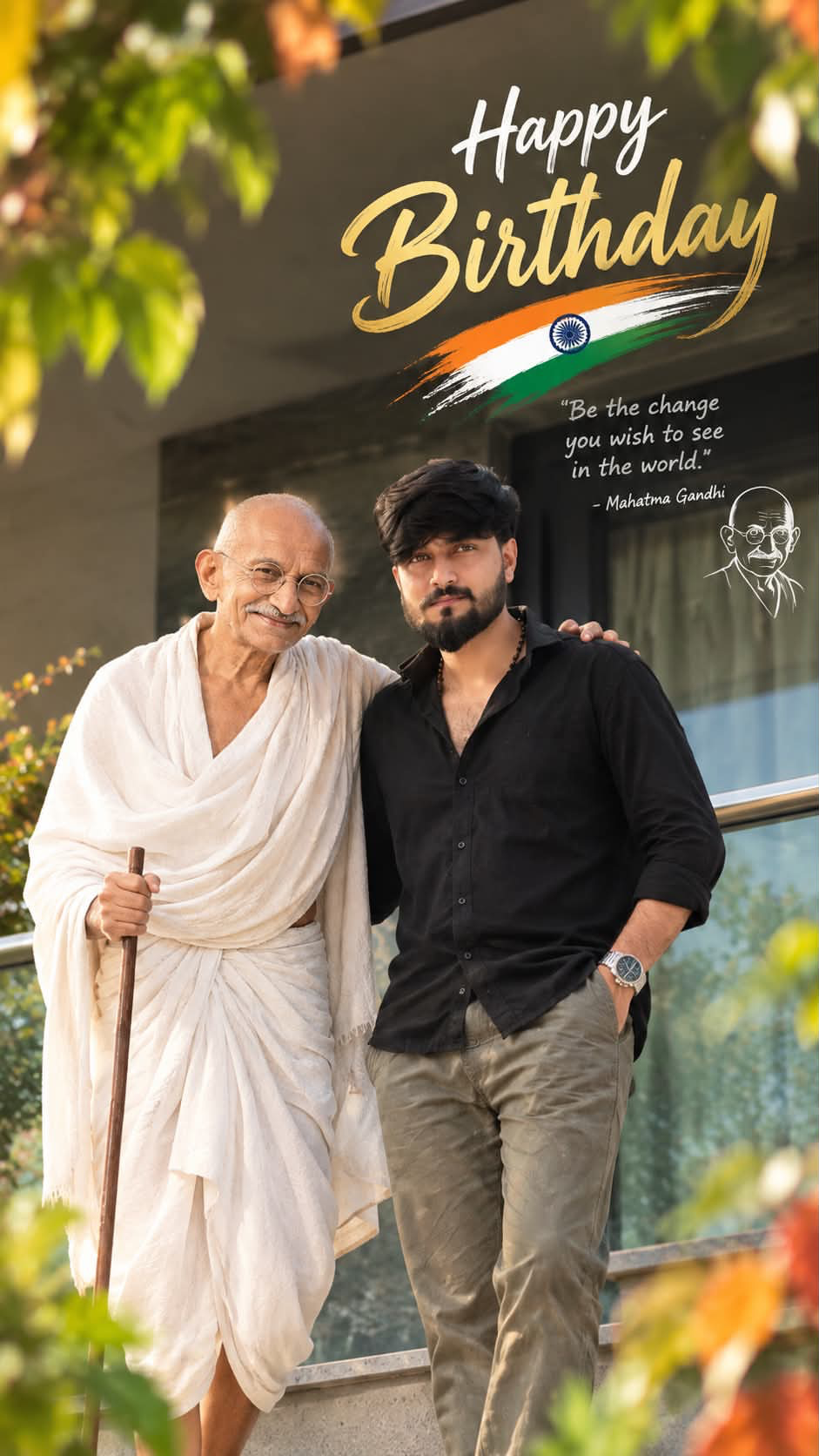Gandhi Jiyanti Happy Birthday Gandhi