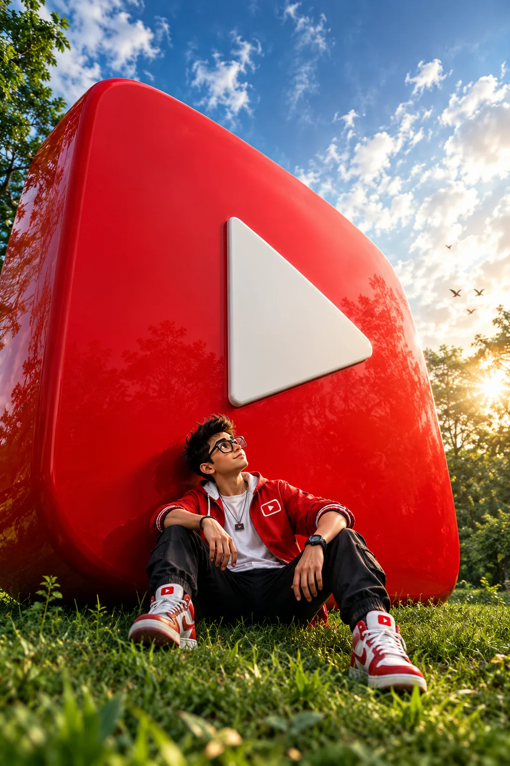 I Created a Giant YouTube Logo With AI 🤯🔥 | AI Image Generation