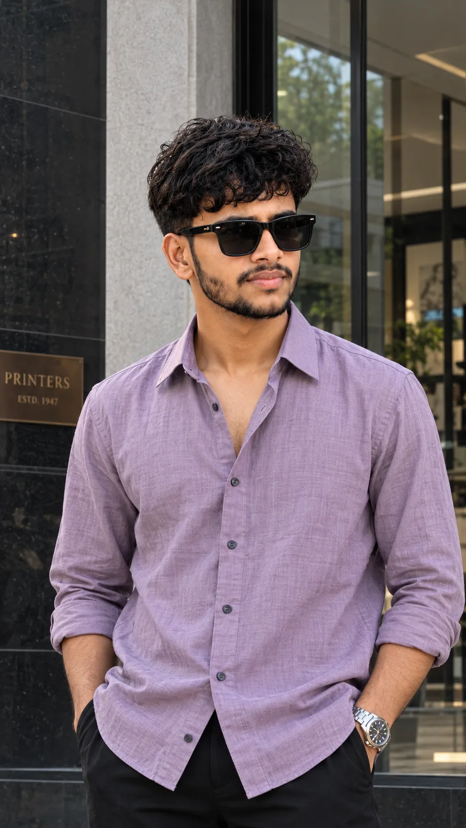 Urban Lavender Fashion Portrait