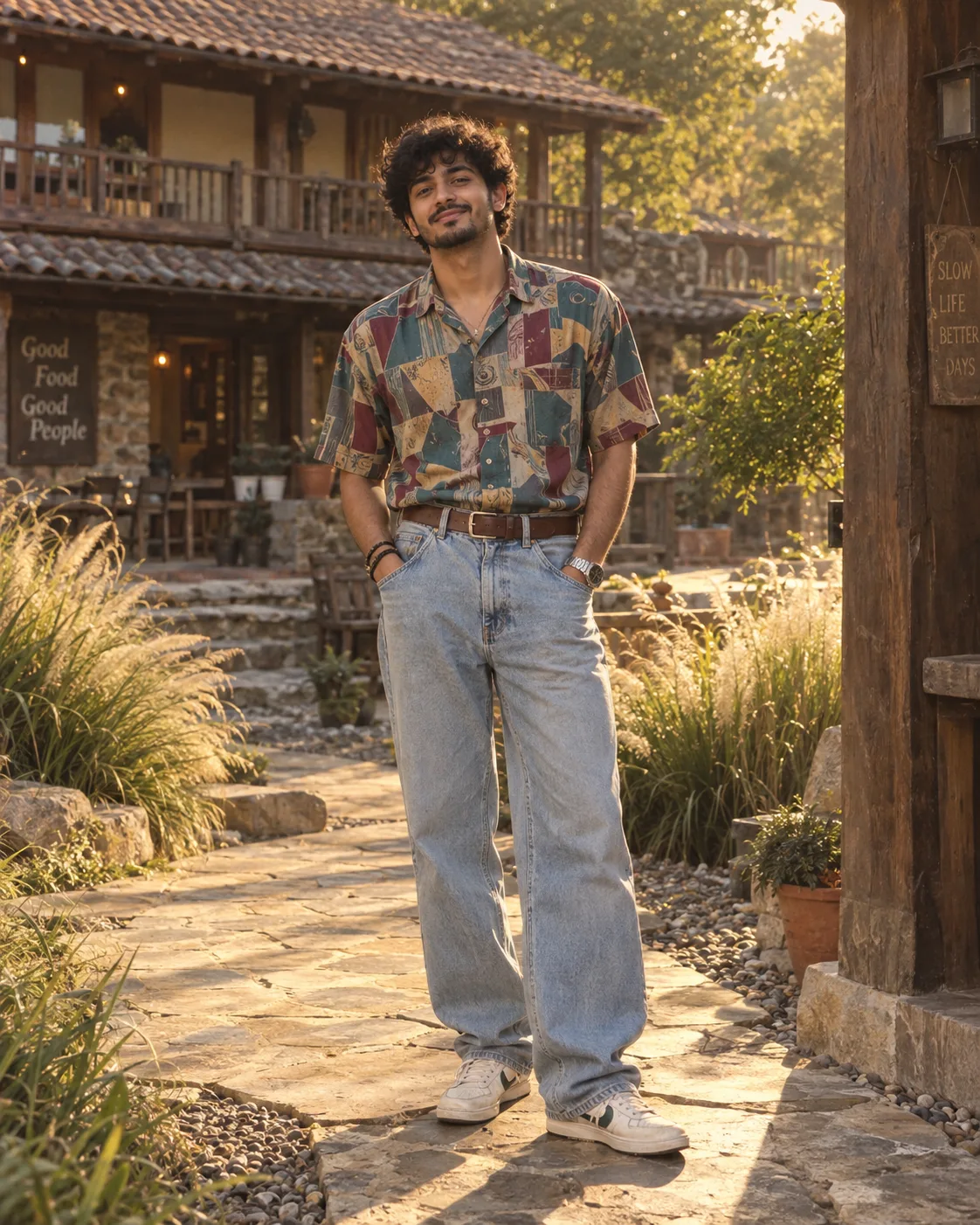 Ultra realistic 1980s portrait of a young man