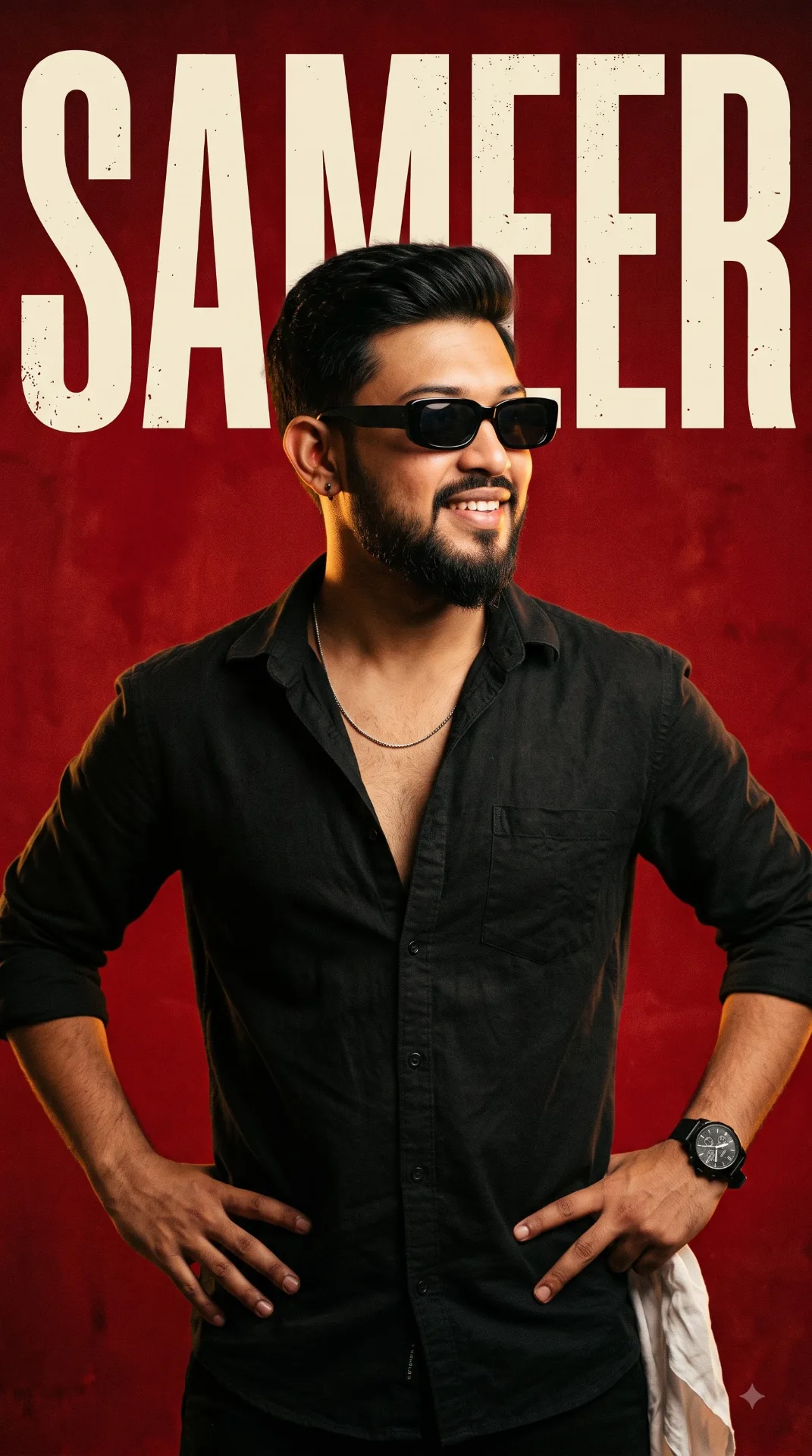 Stylish cinematic poster with name