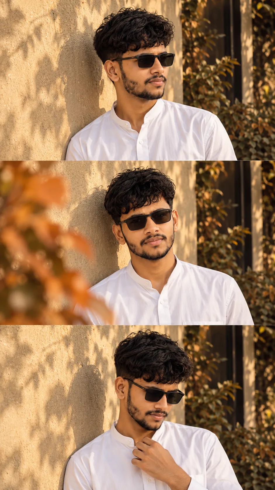 Golden Hour Triptych Portrait