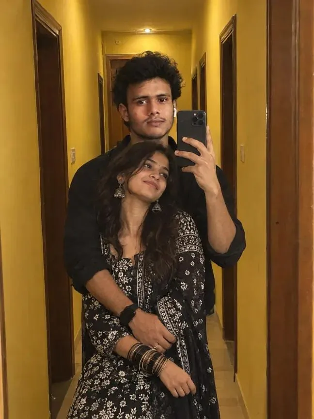 Warm Mirror Couple Selfie