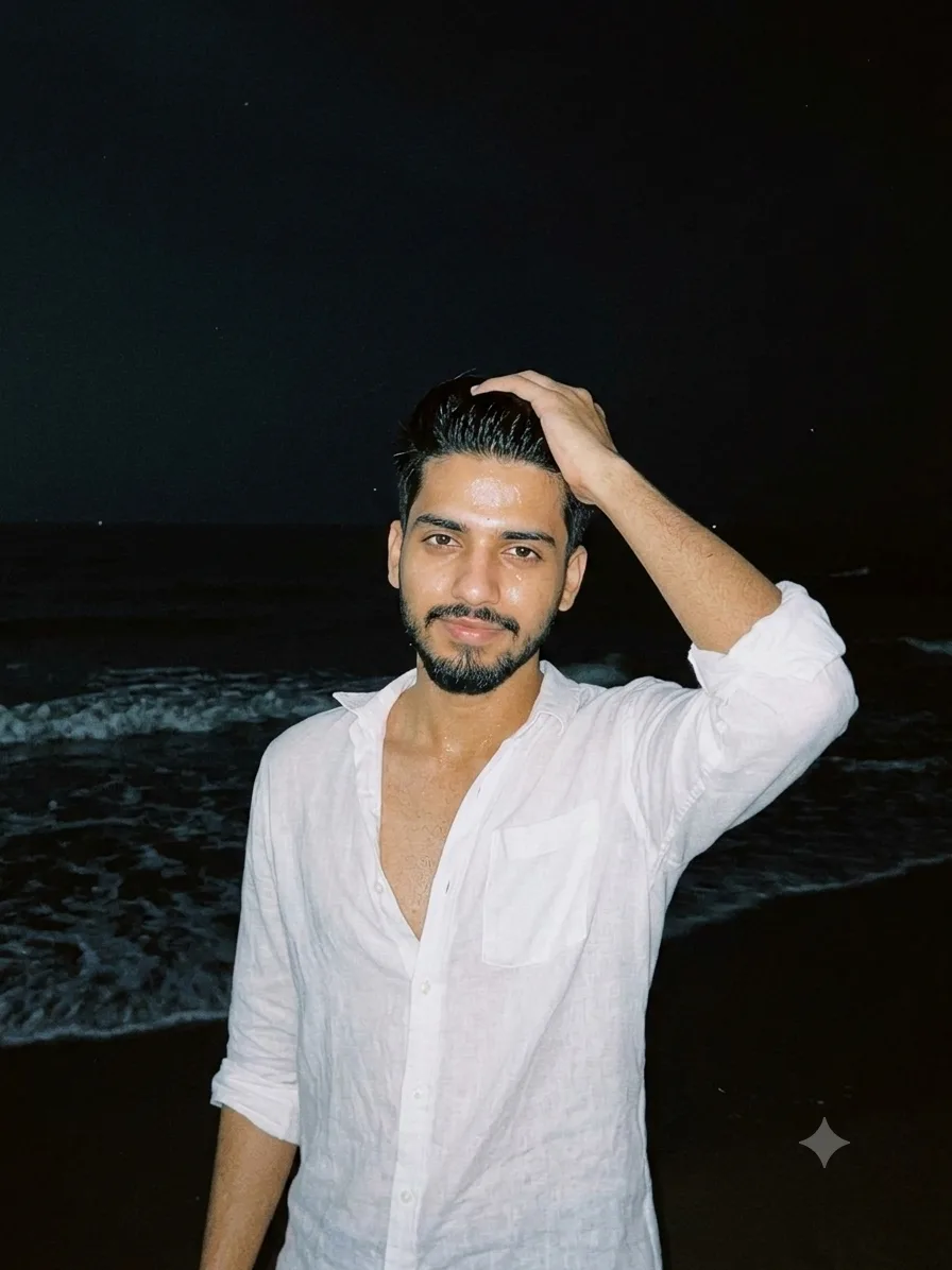 Beach Side Flash Portrait