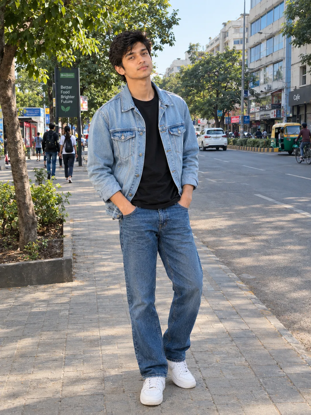 Realistic Boy Street Portrait Sharp BG