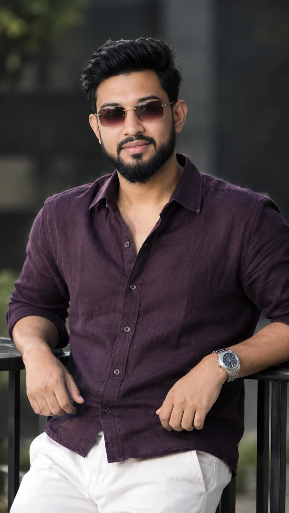 Stylish outdoor portrait