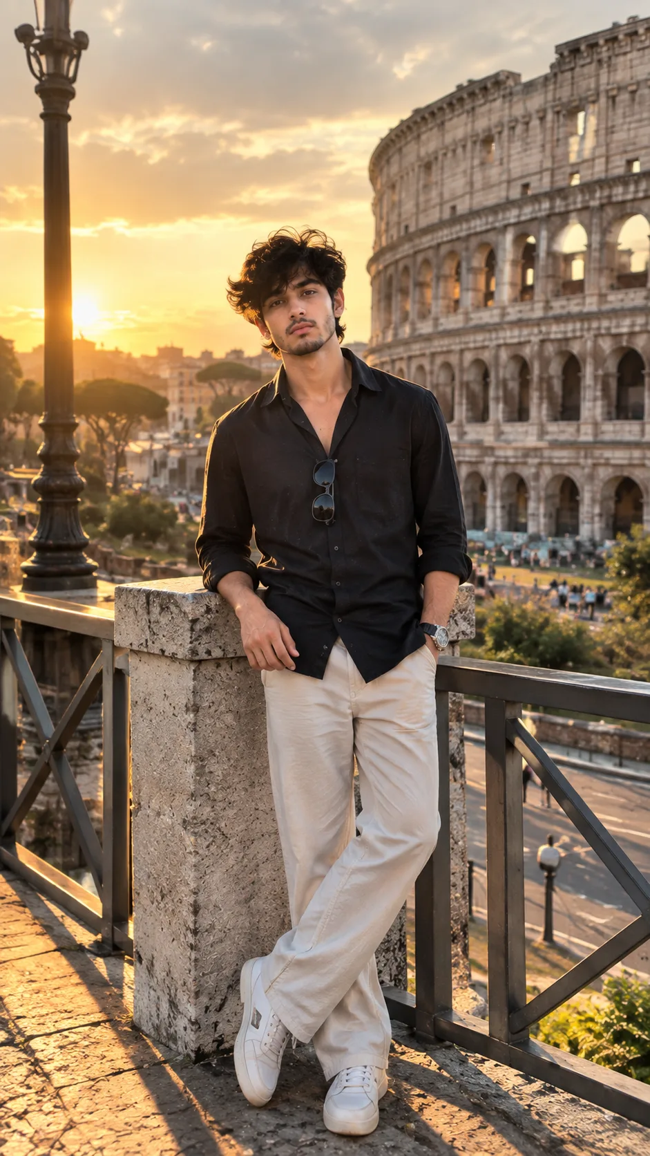 Rome Golden Hour Modeling Prompt