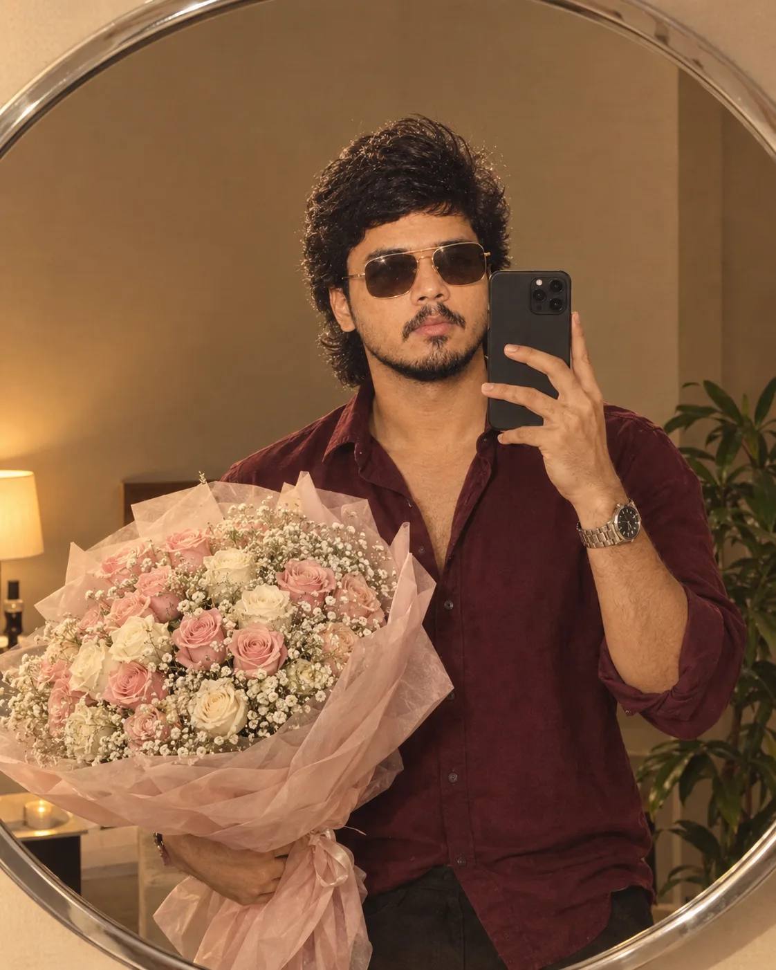Romantic Mirror Selfie