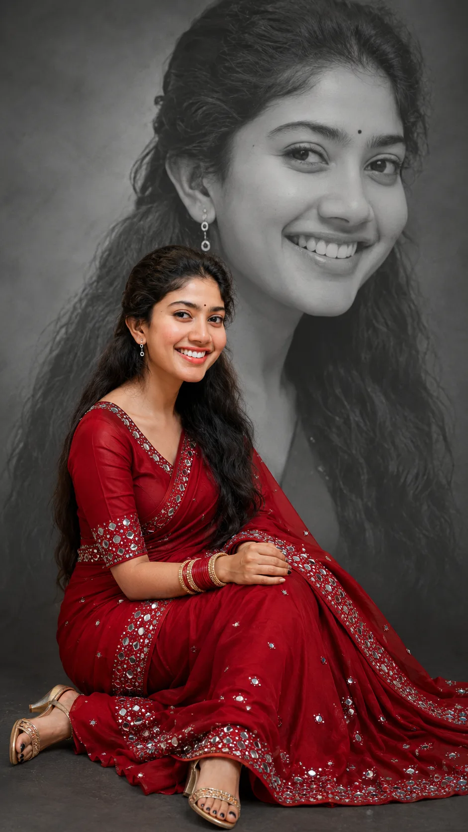 GIRLS RAD SAREE PORTRAIT