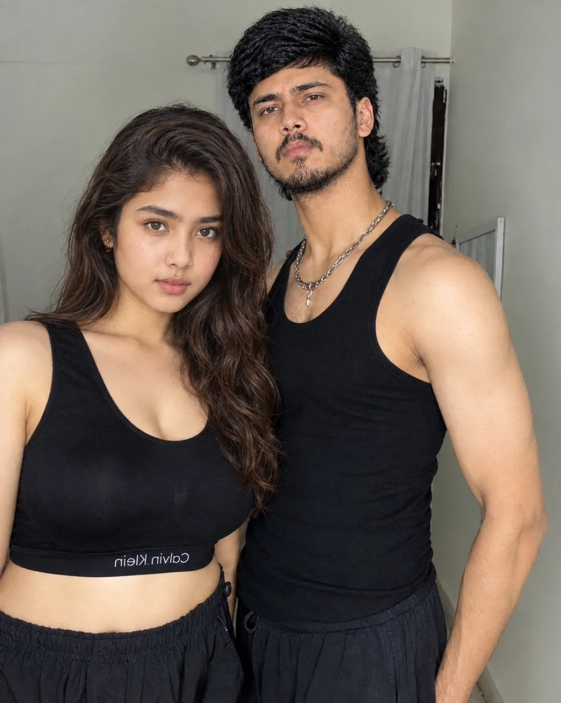 Natural Couple Portrait – Casual Black Aesthetic