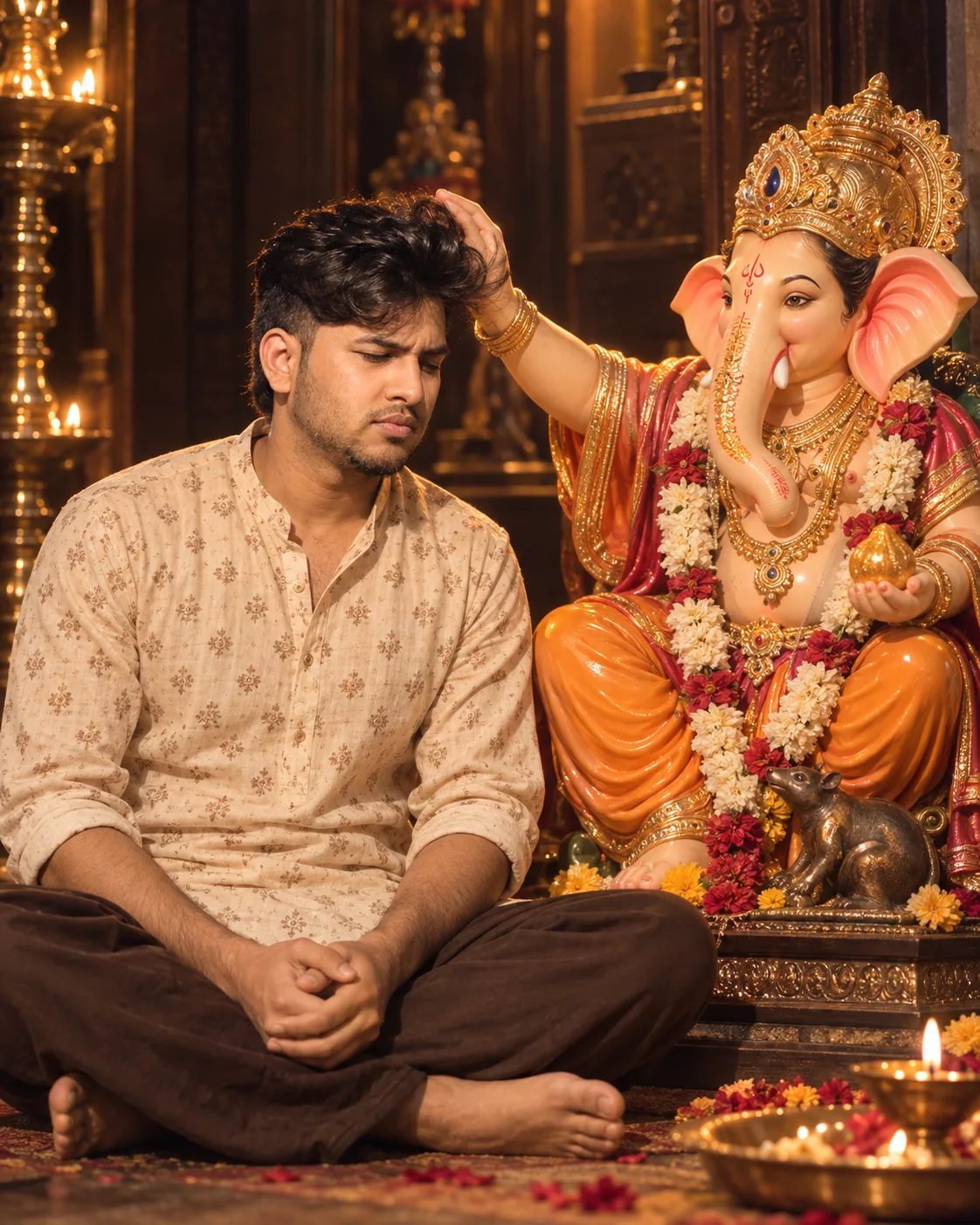 Blessings of Ganpati Peaceful Devotional Portrait