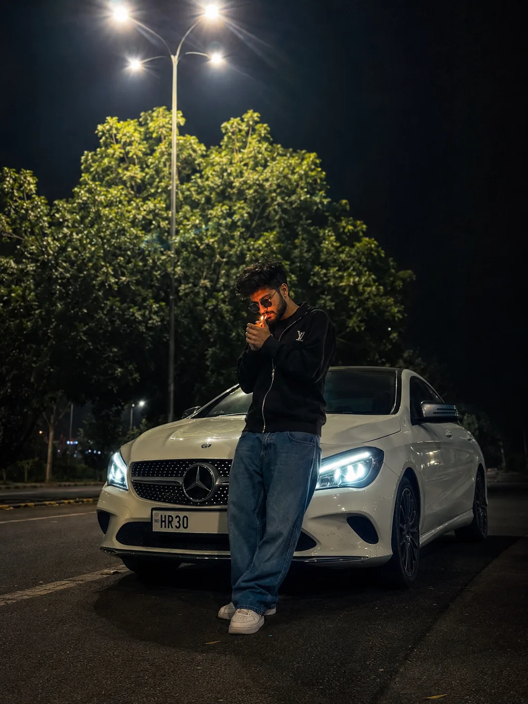 Cinematic ultra realistic night street photography