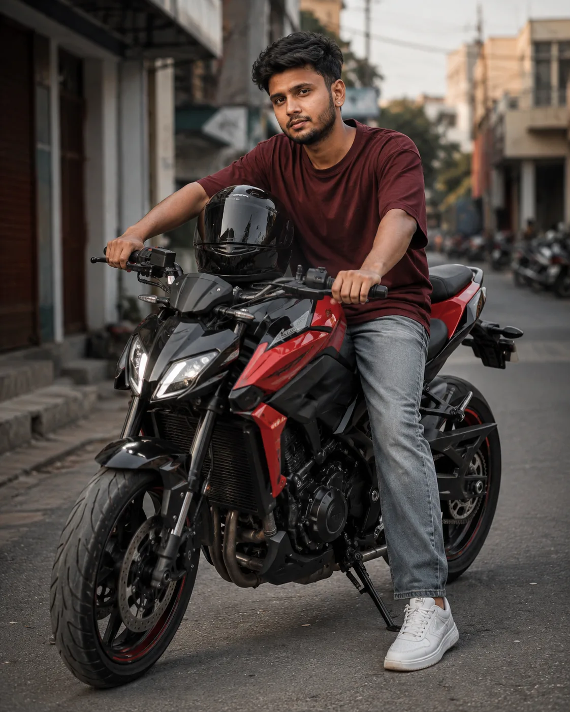 Cinematic Street Bike Portrait
