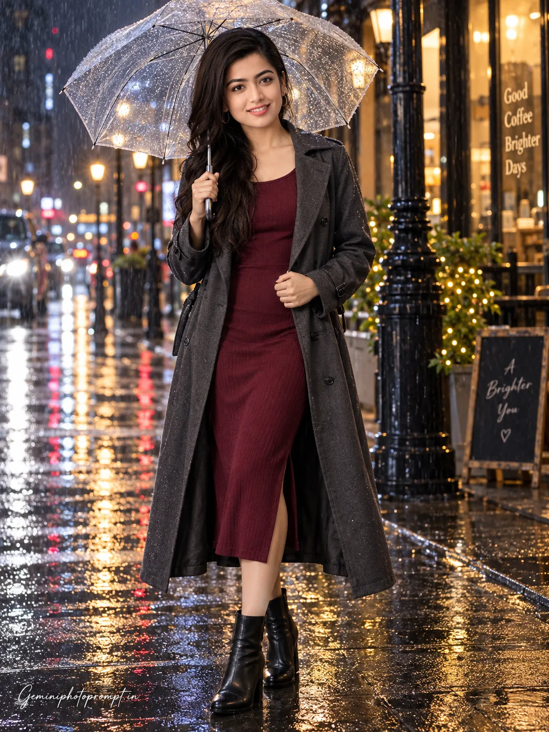 Rainy Urban Fashion Portrait