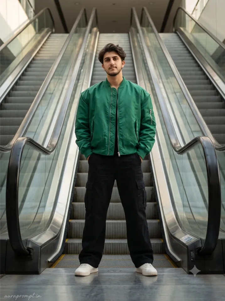 Escalator Rise Editorial Trending Instagram Prompt