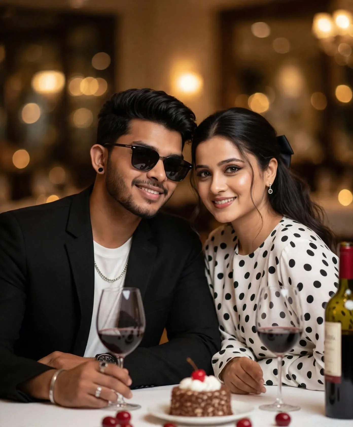 Romantic Couple Dinner Date - Cinematic Portrait