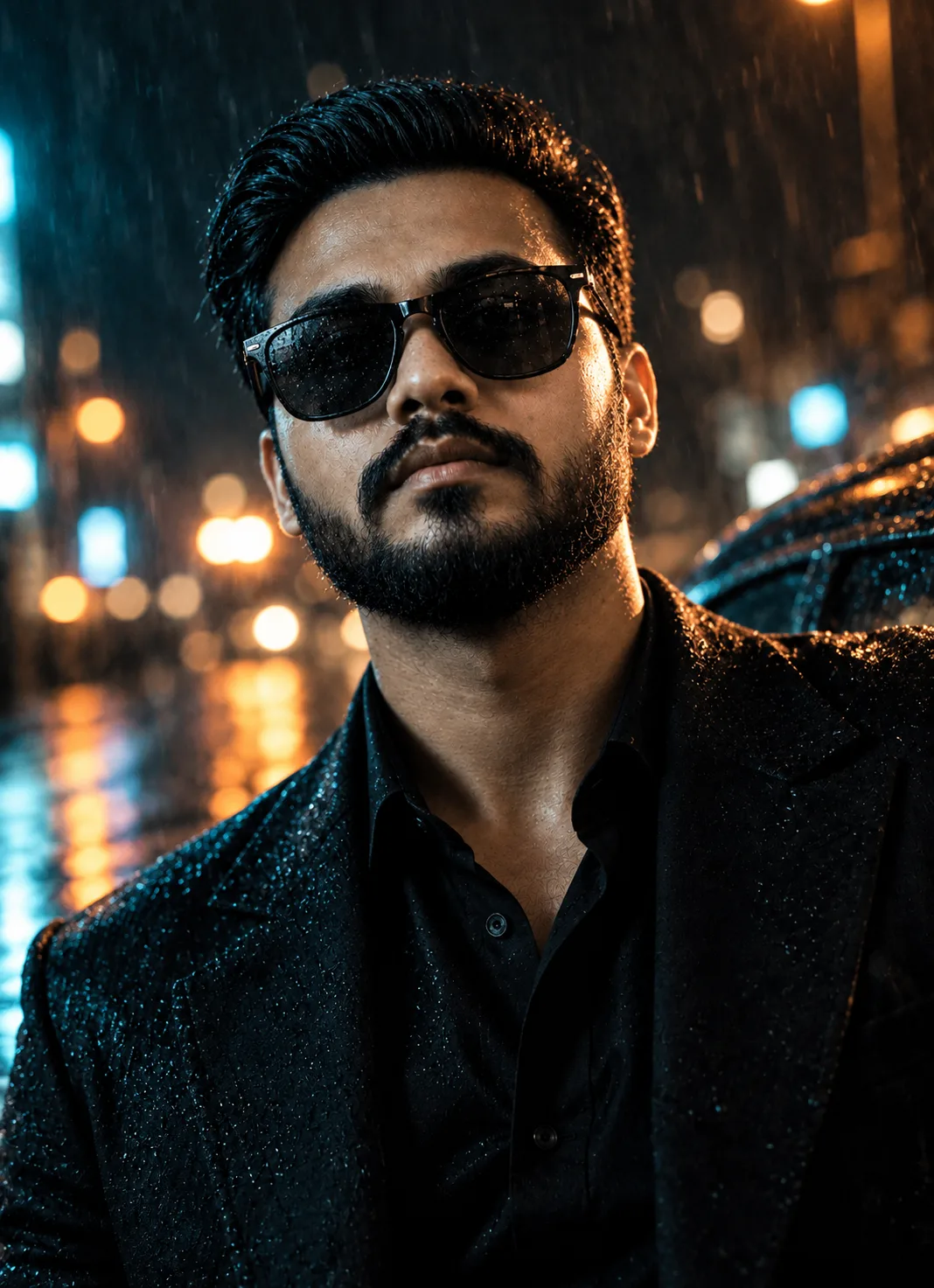 Rainy night potrait