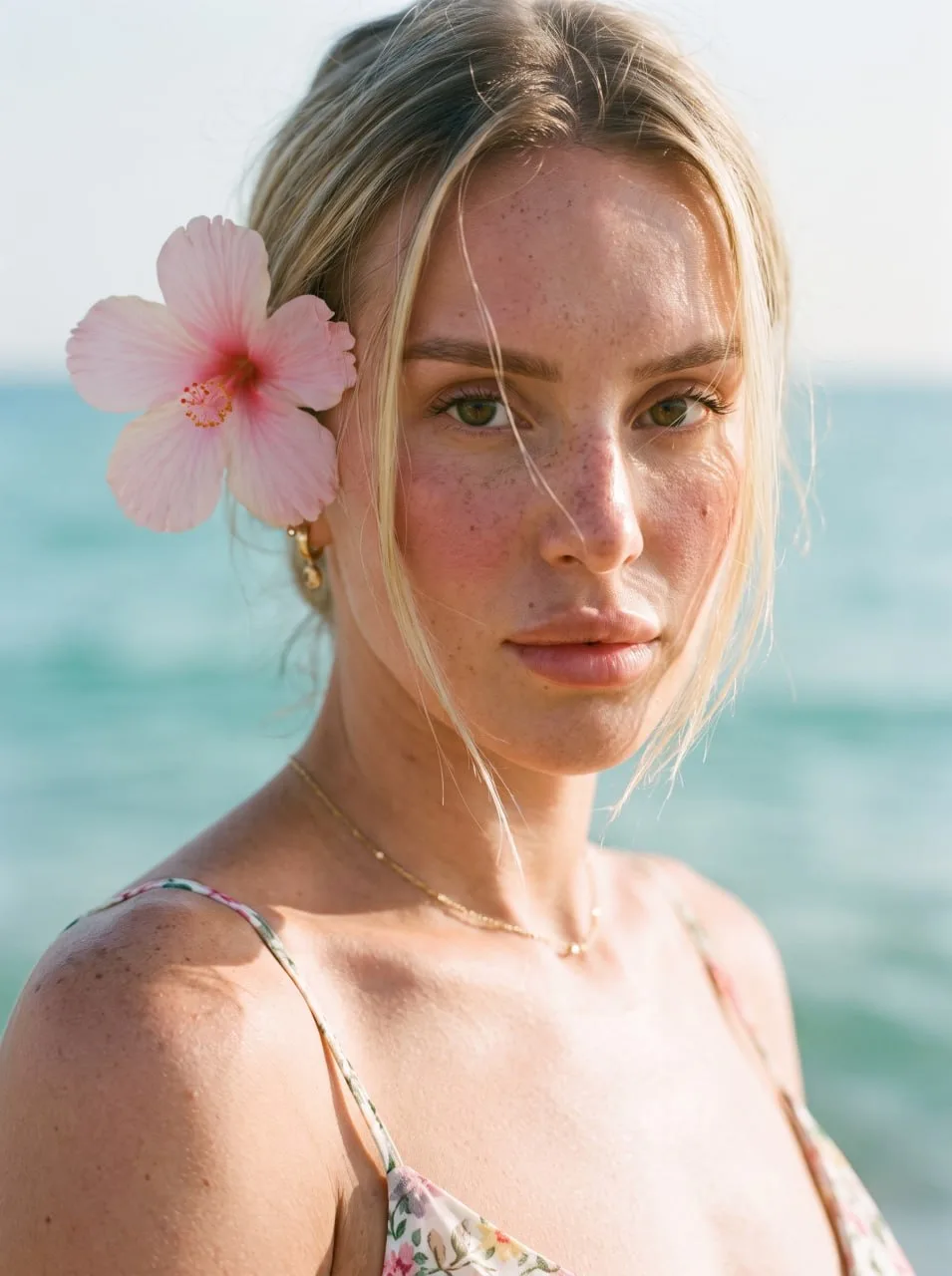 summer beauty editorial close-up