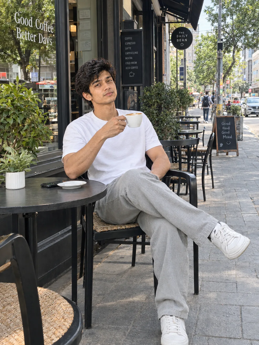 Realistic Boy Cafe Outdoor Sharp BG