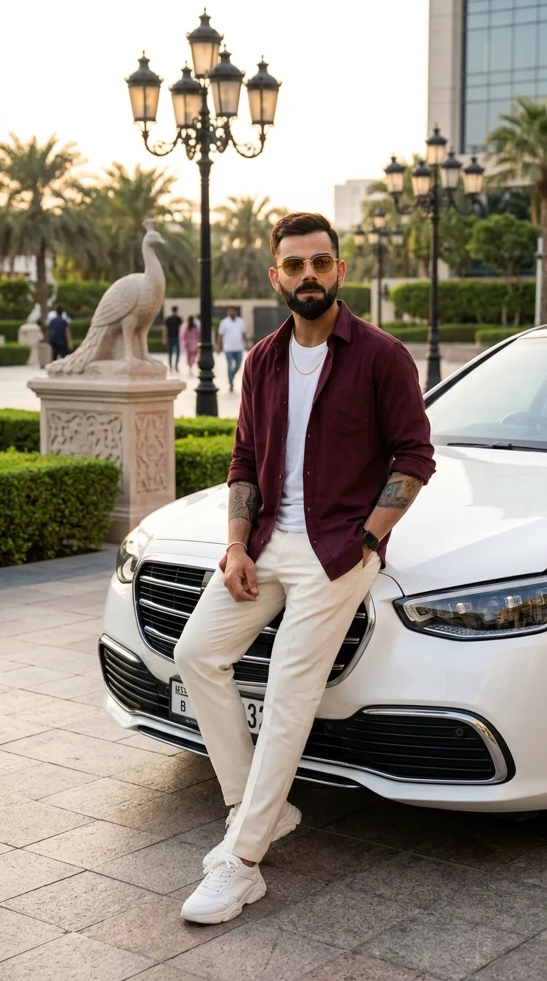 🚘✨ Luxury Car Instagram Aesthetic Photo Prompt | Men’s Fashion & Golden Hour 📸