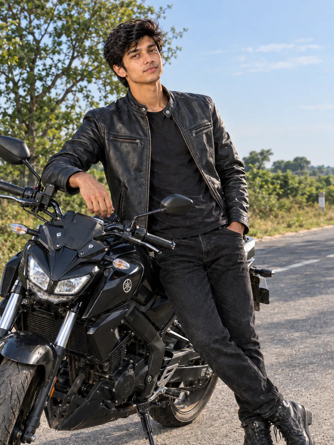 Ultra Realistic Boy Bike Attitude Shot
