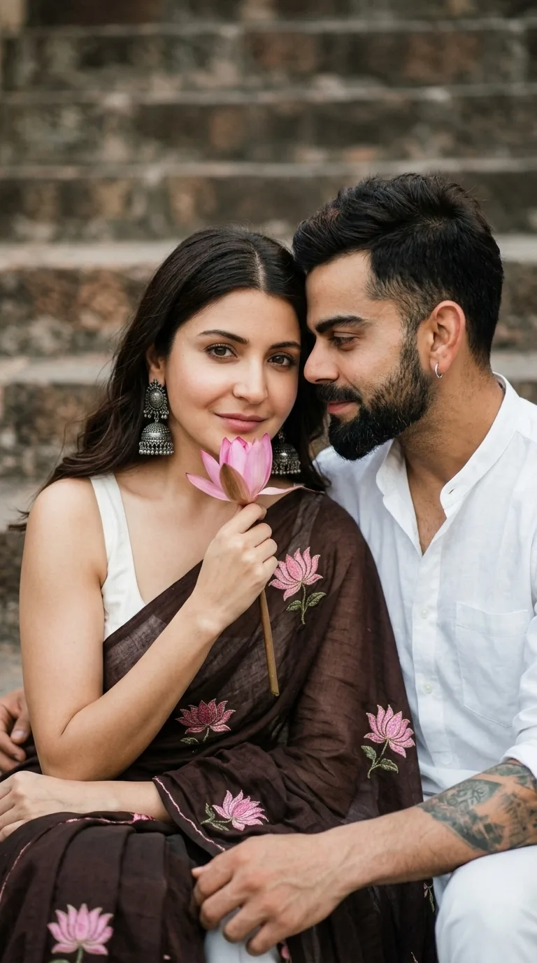 🌸🤎 Cinematic Romantic Couple Photo Prompt | Vintage Film Aesthetic