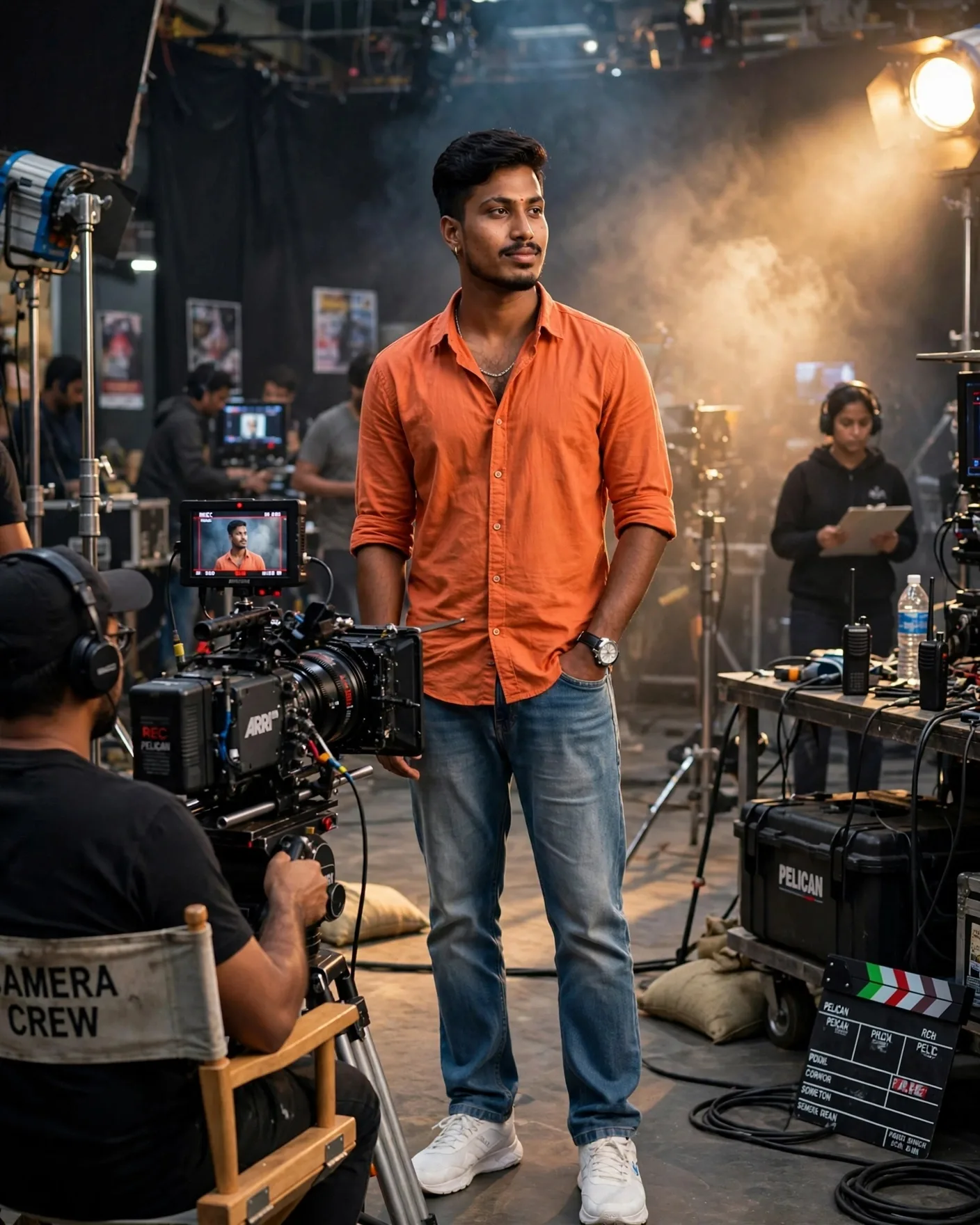 Here is your cinematic movie-set portrait in 4:5 vertical — full body from head to shoes as requested