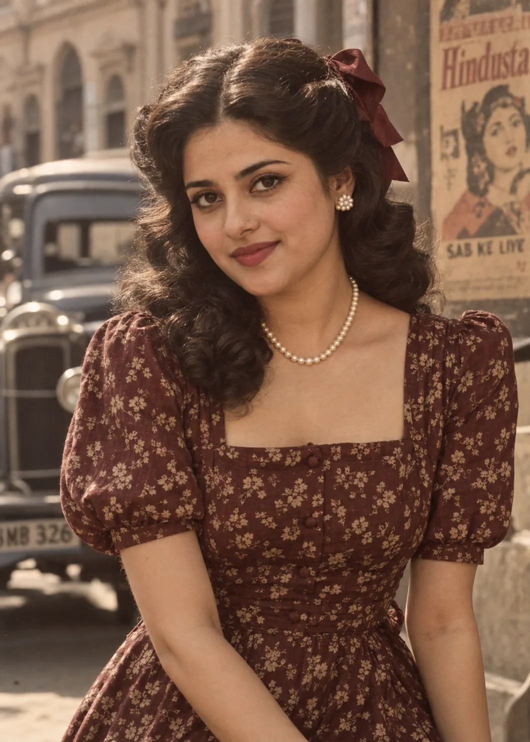 Ultra realistic cinematic 1940s style portrait photography