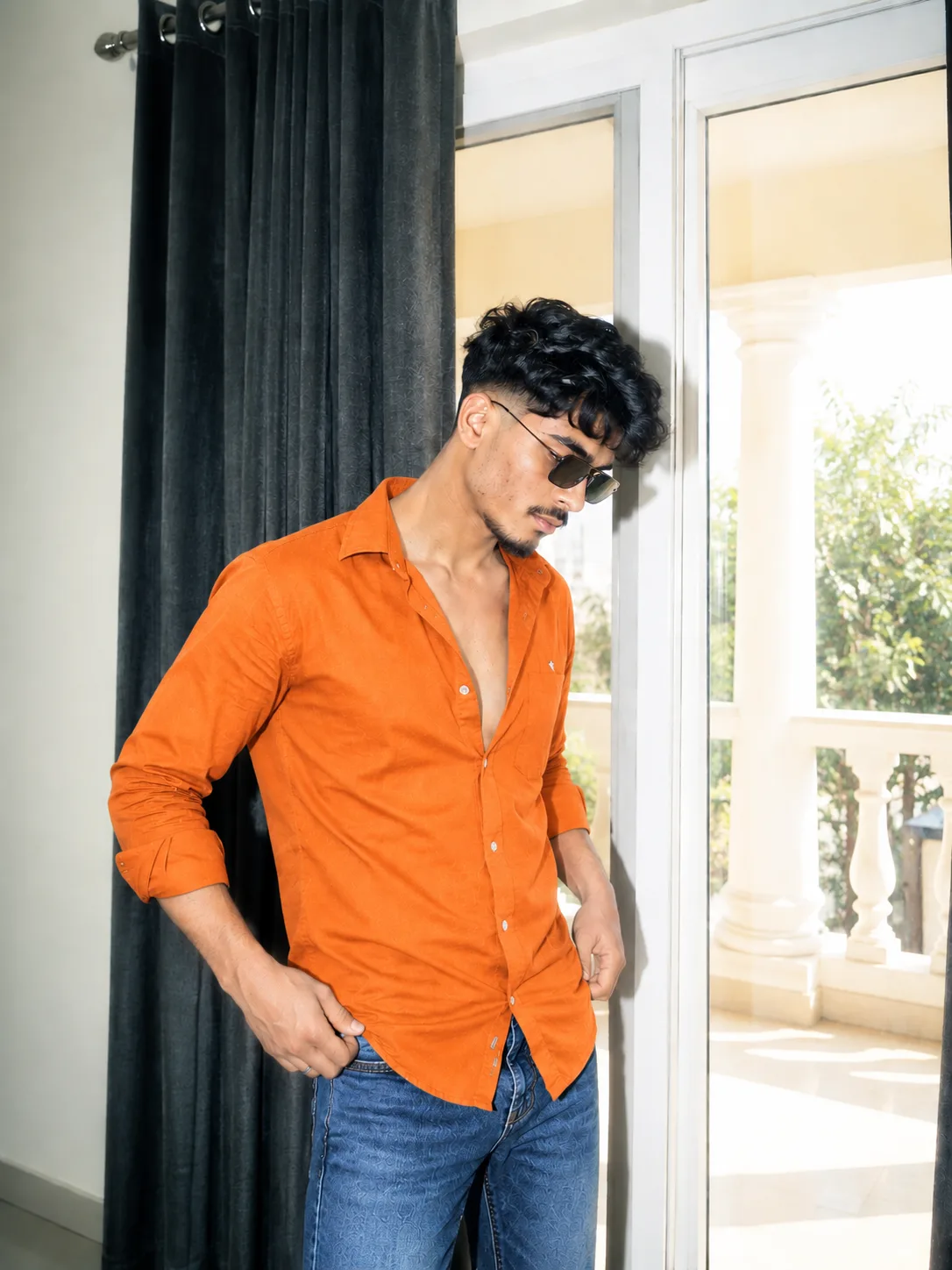 New sunglasses styles pose