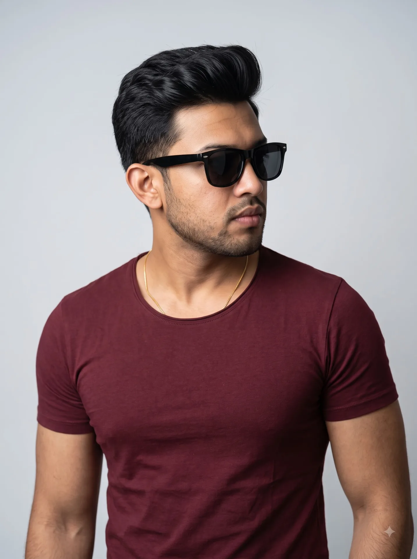 Ultra realistic studio fashion portrait