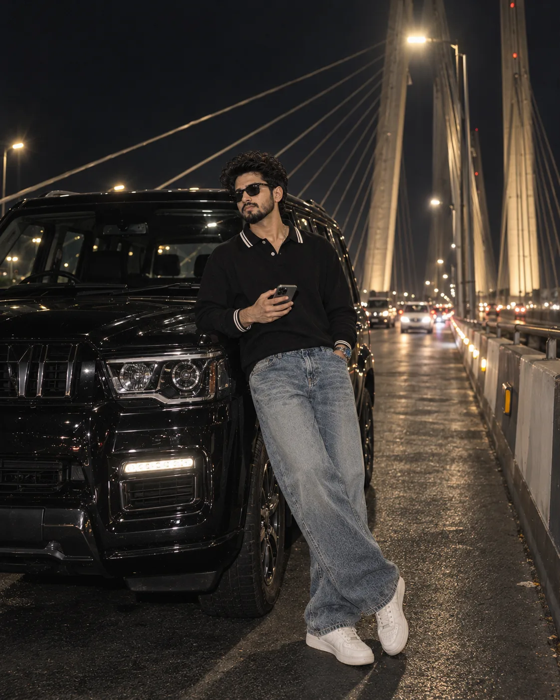 Mahindra Scorpio SUV Night Prompt