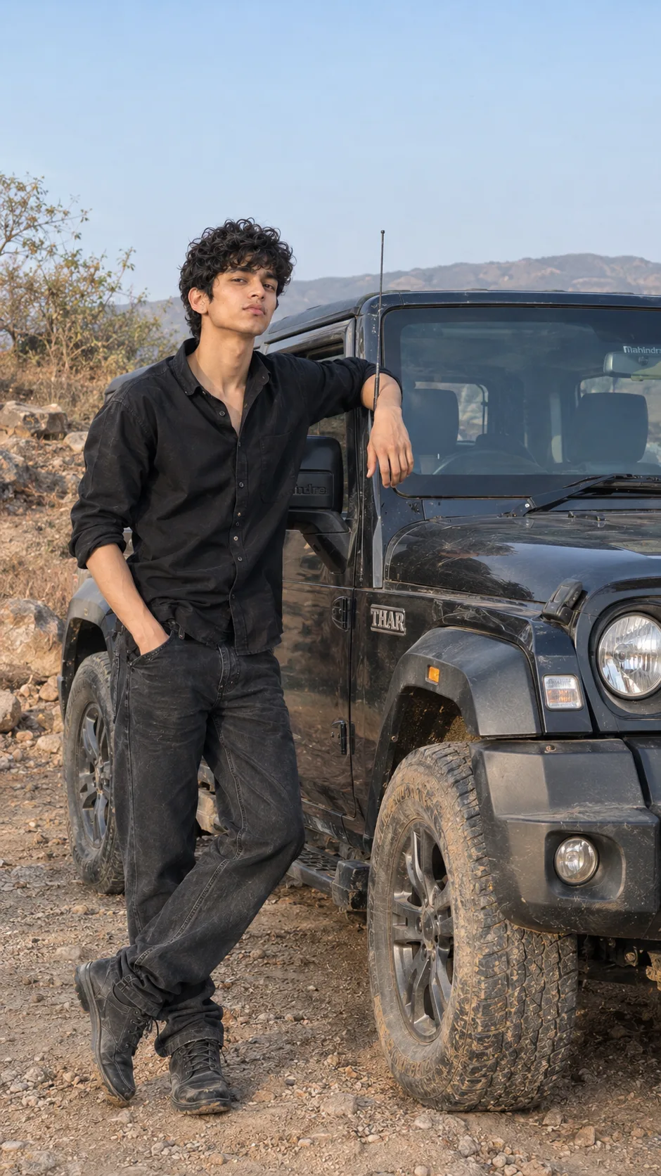 Ultra Realistic Boy with Thar Offroad