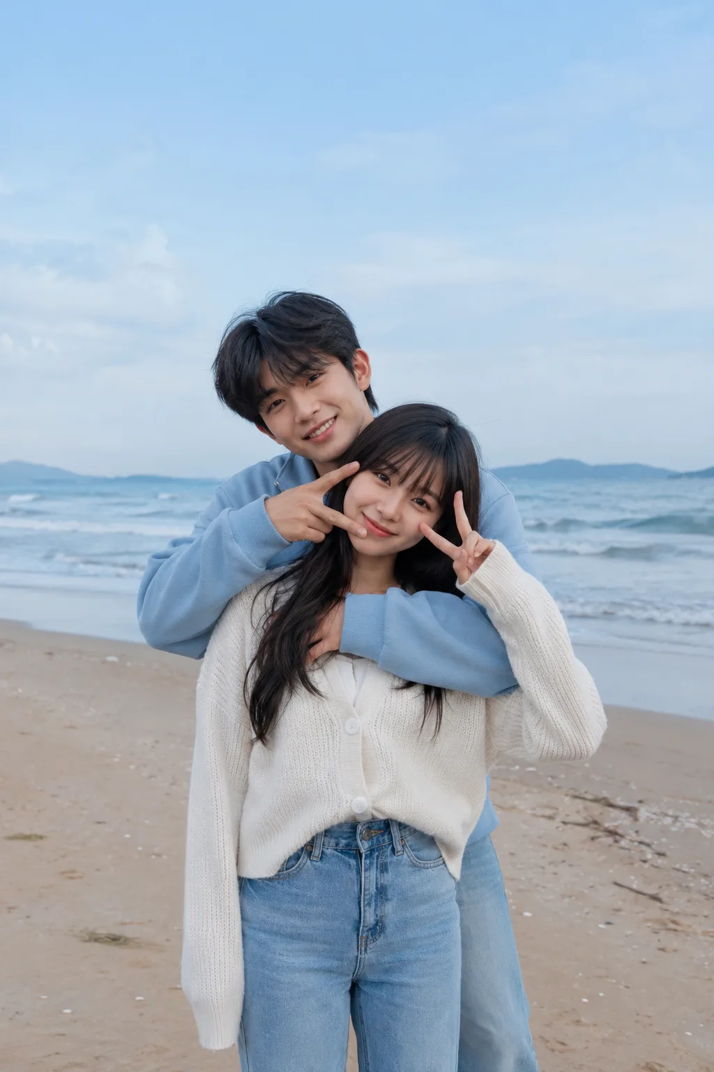 Cute Beach Couple Portrait