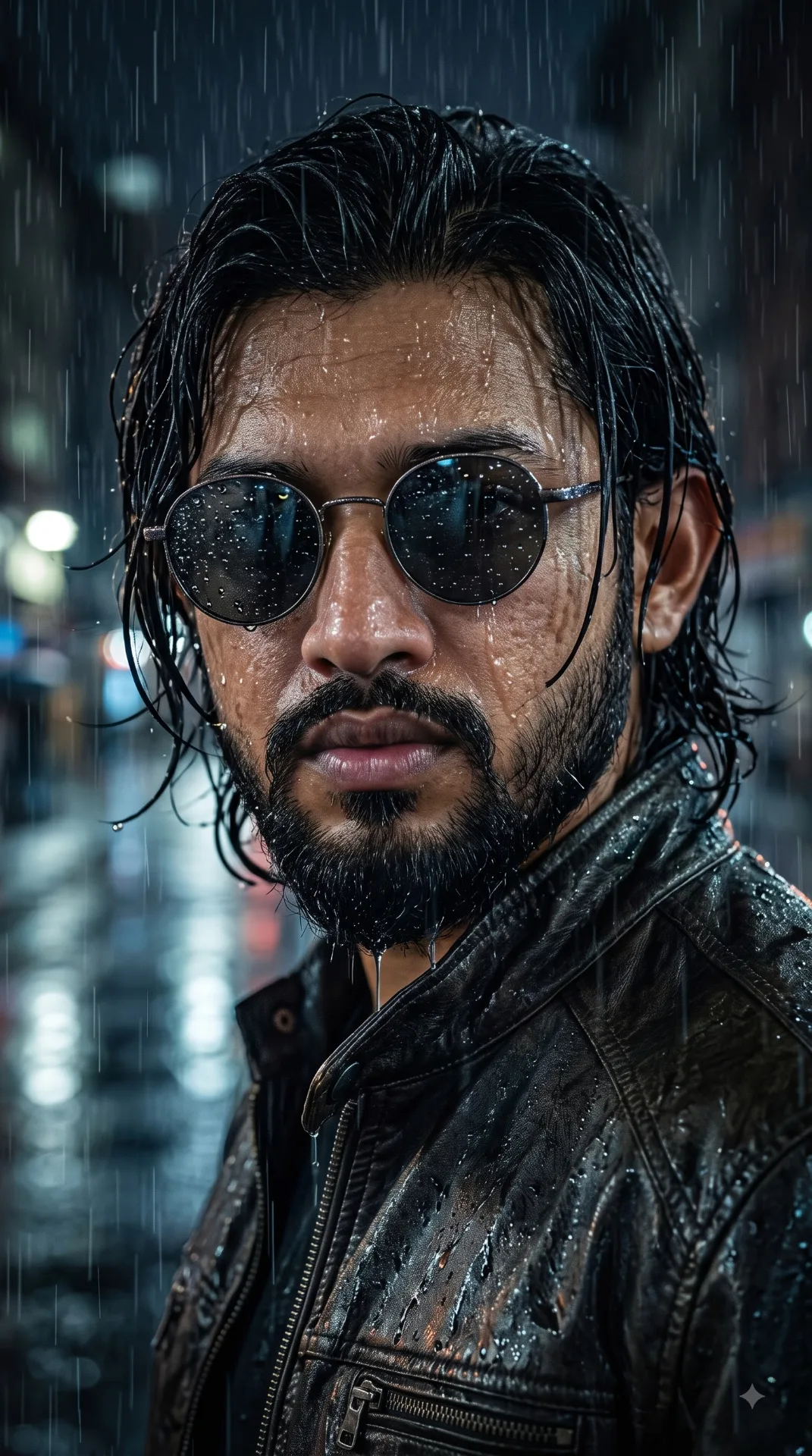 hyper-realistic cinematic close-up of a mysterious rugged man