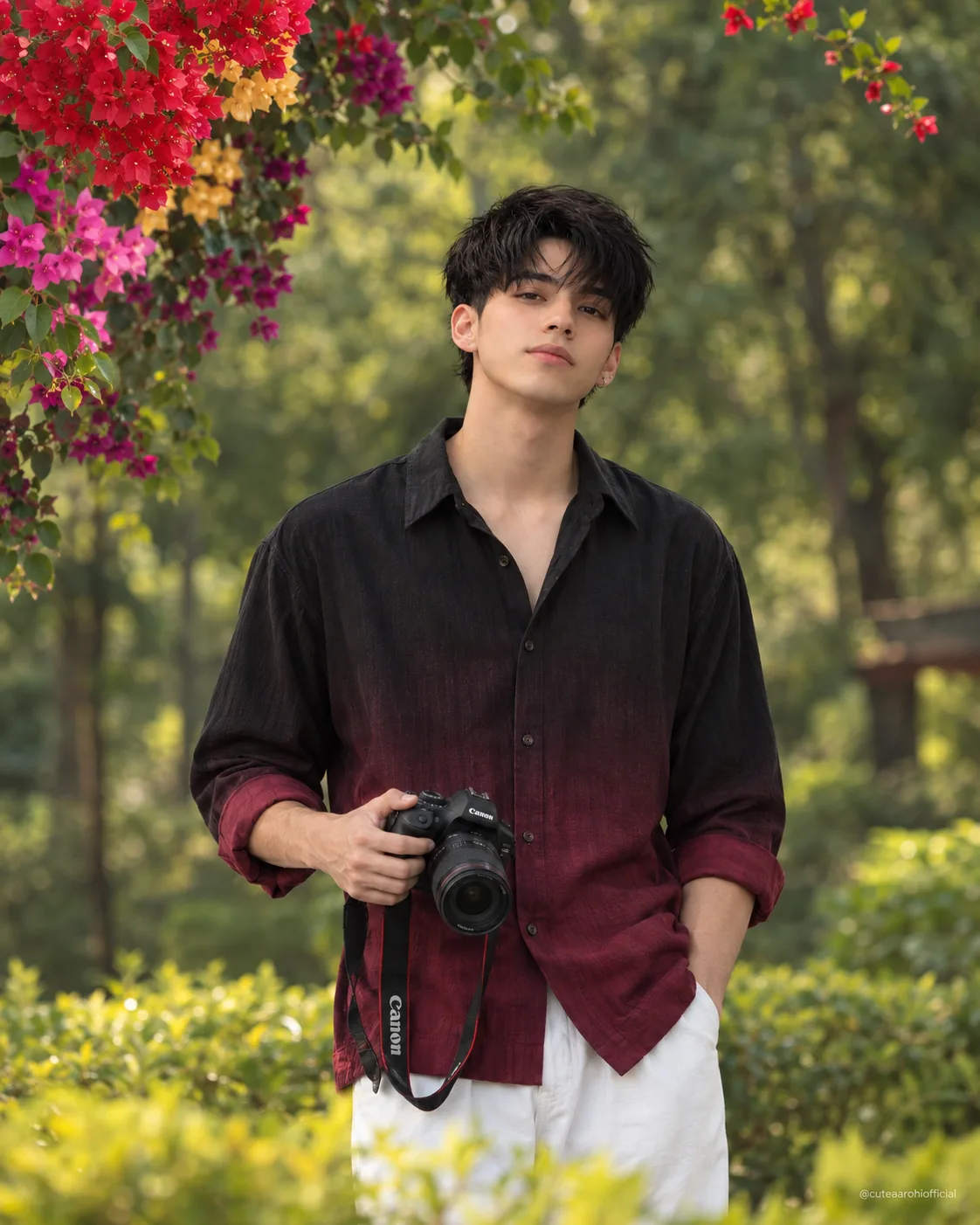 Cinematic Garden Photographer Portrait