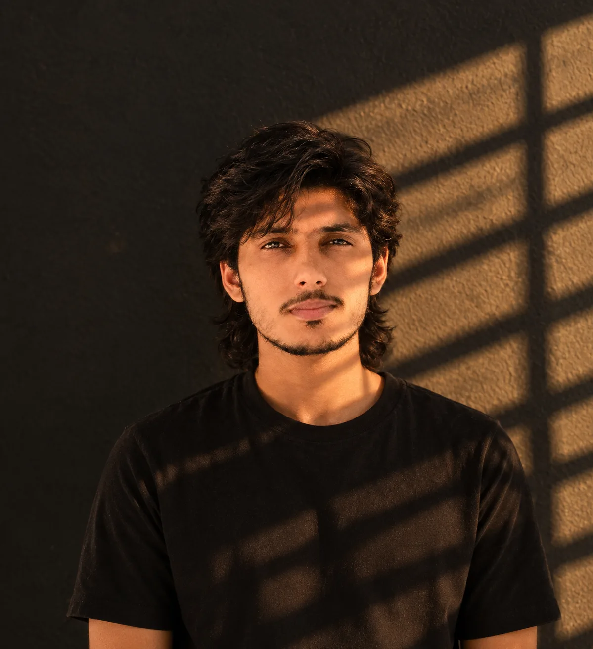 Cinematic Window Shadow Portrait - Bare Neck