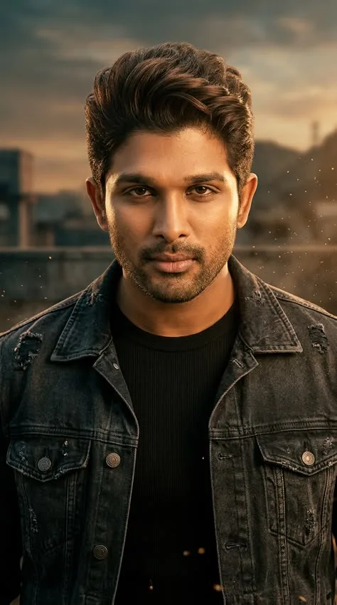 Sunset Horizon: Golden Hour Hero Portrait