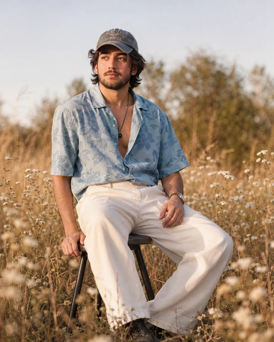 Golden-Hour Wildflower Portrait