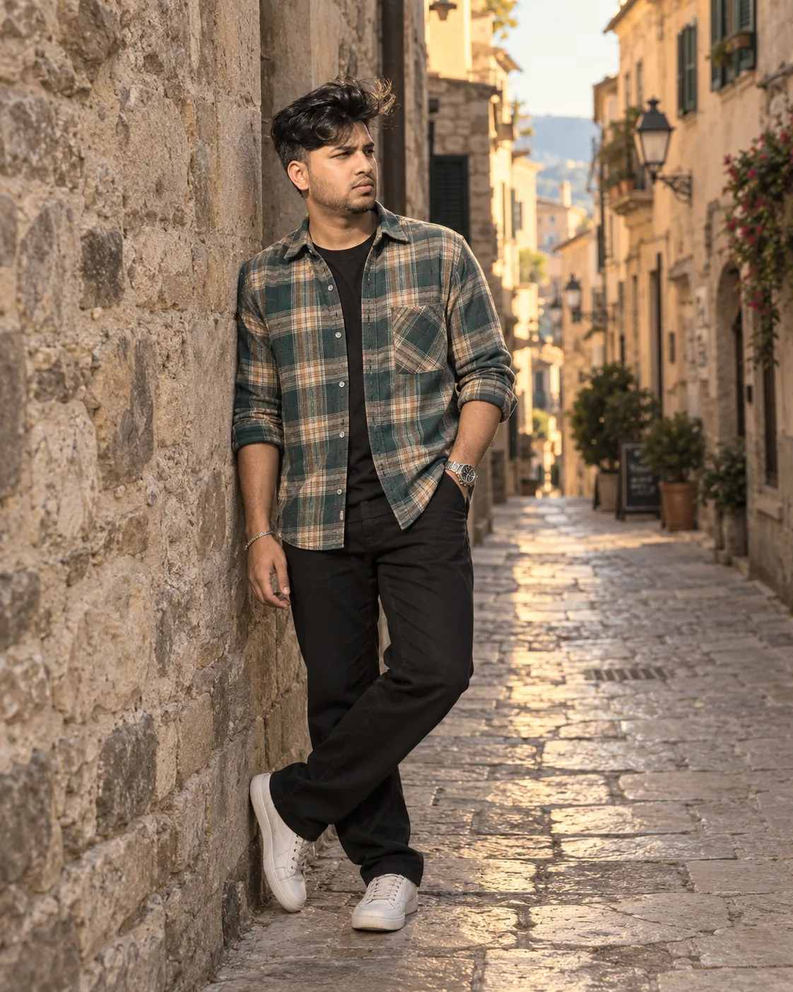 European Old Town Street Portrait
