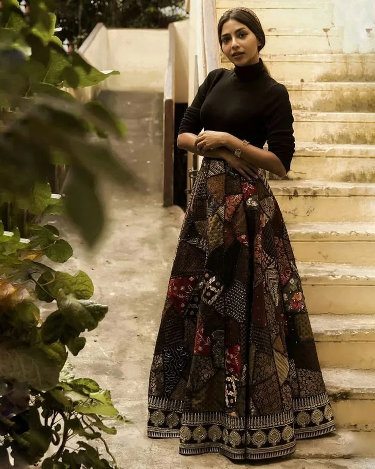 Rustic Courtyard Fashion Portrait
