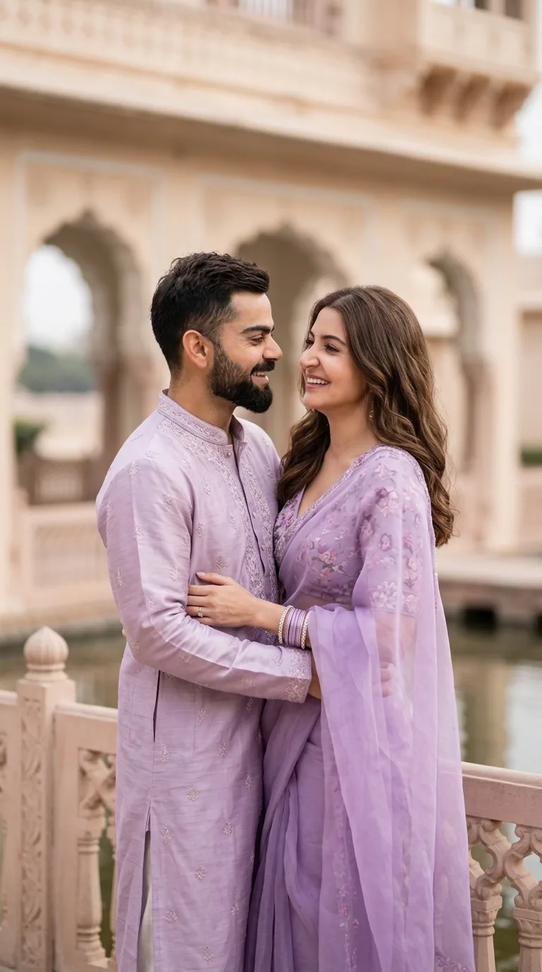 πβ¨ Romantic Indian Couple Portrait β Elegant Palace Engagement Photography