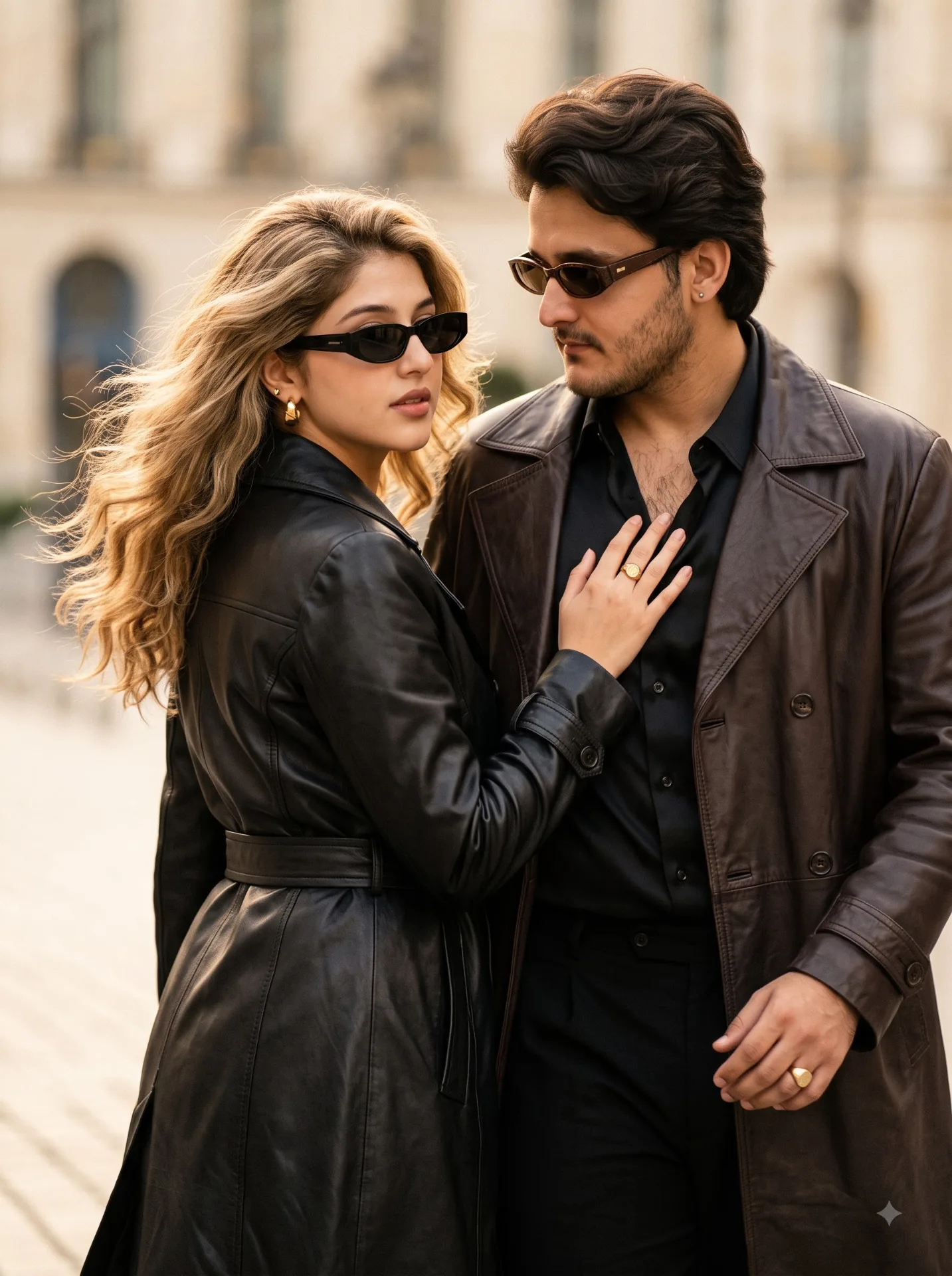 Glamorous Couple Pose 1990s