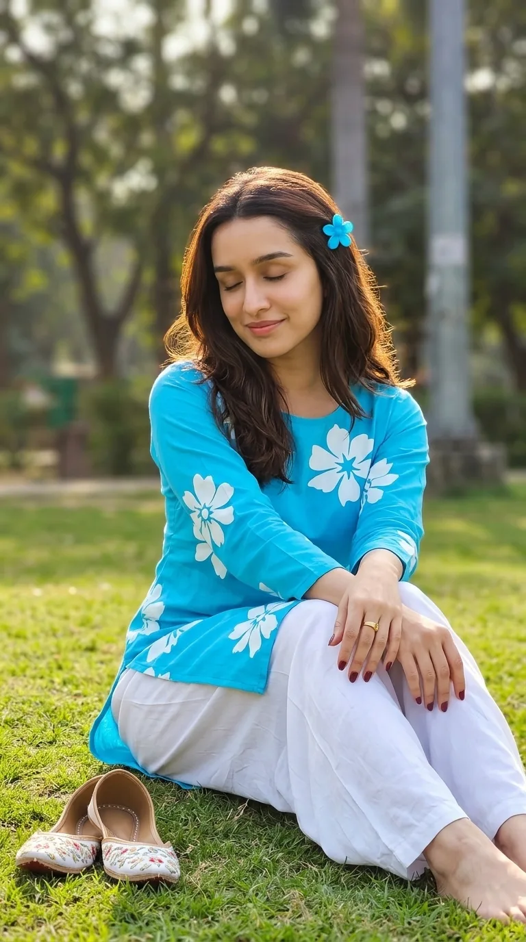 GIRLS BEAUTIFUL GARDEN PORTRAIT