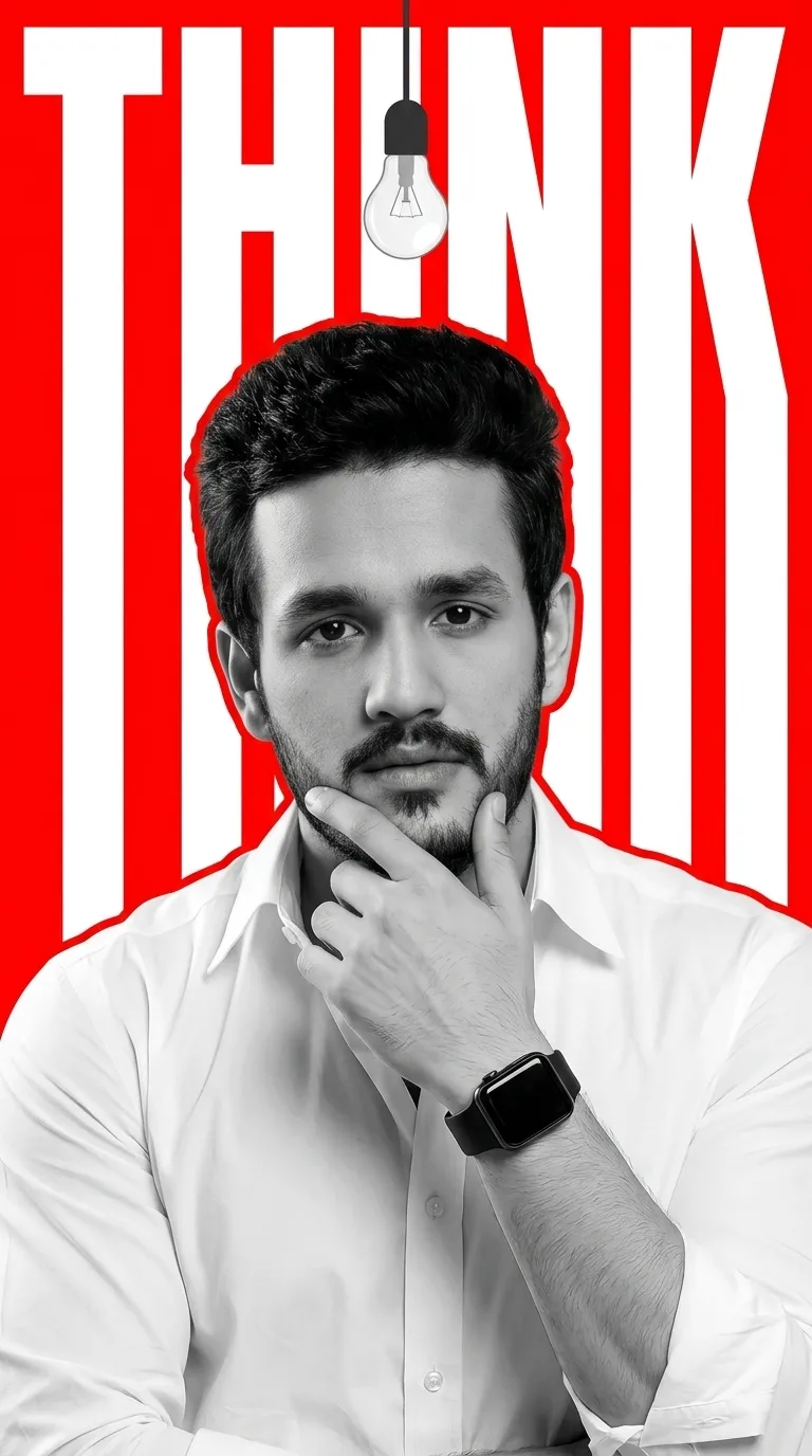 🔴🖤 Monochrome Streetwear Portrait – Red Graphic