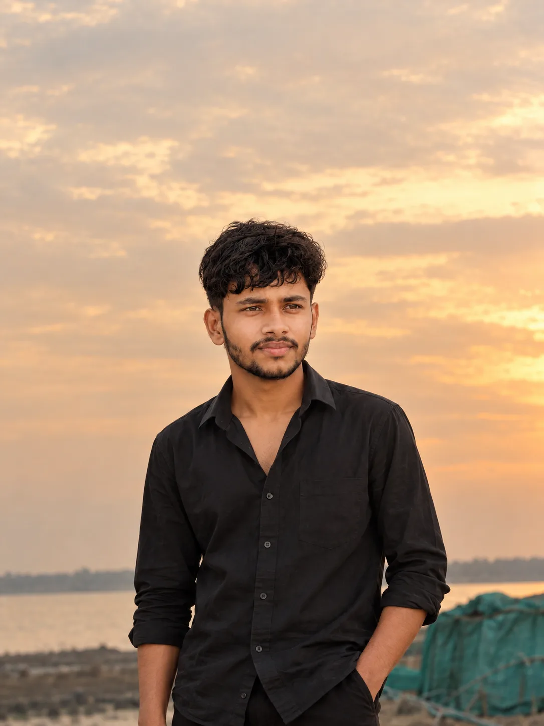 Warm Golden-Hour Editorial Portrait
