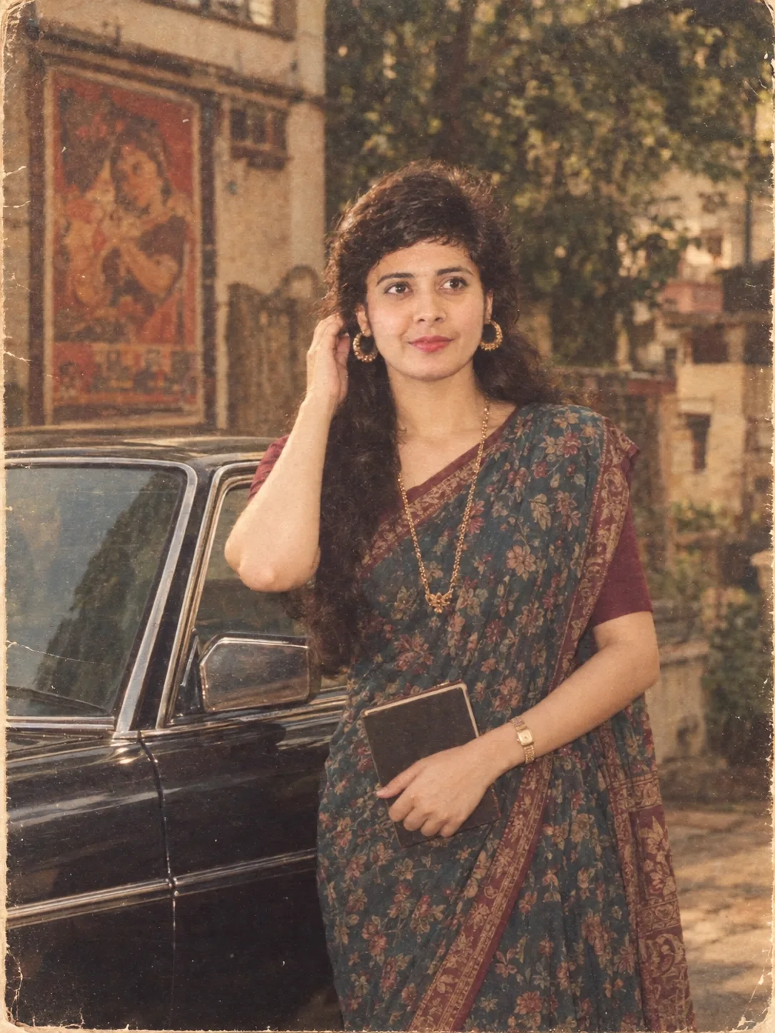 low-fidelity vintage South Asian portrait